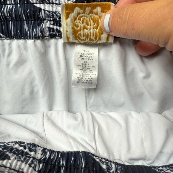 The Beaufort Bonnet Company Nautical Print Swim Shorts sz:12 - Picture 4 of 7